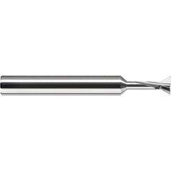 Harvey Tool - 10° 1/8" Cut Diam, 3/16" Cut Width, Solid Carbide Dovetail Cutter - Exact Industrial Supply