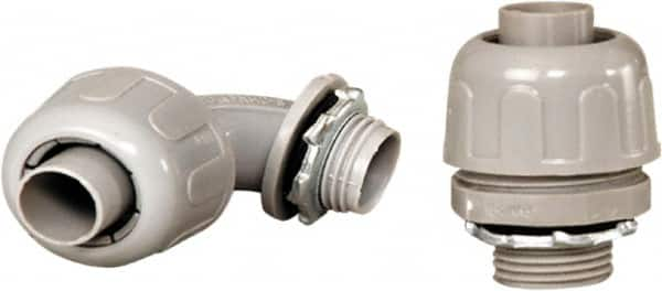 Anaconda Sealtite - 1/2" Trade, Nylon Threaded 90° Liquidtight Conduit Connector - Insulated - Caliber Tooling