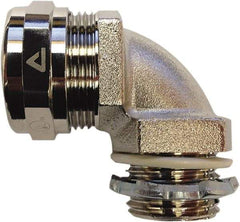 Anaconda Sealtite - 3/4" Trade, 316 Stainless Steel Threaded 90° Liquidtight Conduit Connector - Partially Insulated - Caliber Tooling