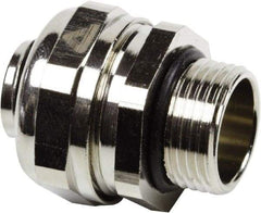 Anaconda Sealtite - 1/2" Trade, Nickel Plated Brass Threaded Straight Liquidtight Conduit Connector - Partially Insulated - Caliber Tooling