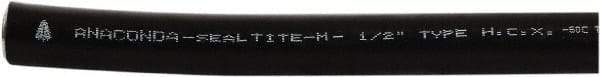 Anaconda Sealtite - 3/4" Trade Size, 500' Long, Flexible Liquidtight Conduit - Galvanized Steel & Rubber, 19.05mm ID, Black - Caliber Tooling