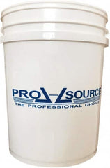 PRO-SOURCE - 5 Gal, 14.5669" High, High-Density Polyethylene Round White Single Pail - Handle Included, 11-7/16" Top Length x 11.46" Top Width x 11.46" Top Diam - Caliber Tooling