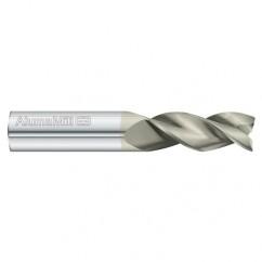 10mm Dia. x 64mm Overall Length 3-Flute Square End Solid Carbide SE End Mill-Round Shank-Center Cut-FC5 - Caliber Tooling