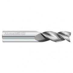 10mm Dia. x 64mm Overall Length 3-Flute Square End Solid Carbide SE End Mill-Round Shank-Center Cut-Uncoated - Caliber Tooling