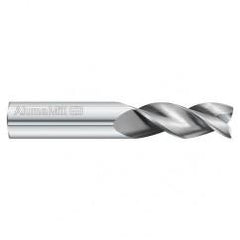 10mm Dia. x 64mm Overall Length 3-Flute Square End Solid Carbide SE End Mill-Round Shank-Center Cut-Uncoated - Caliber Tooling