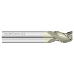 8mm Dia. x 64mm Overall Length 3-Flute Square End Solid Carbide SE End Mill-Round Shank-Center Cut-FC5 - Caliber Tooling