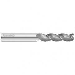 5/16 Dia. x 4 Overall Length 3-Flute .015 C/R Solid Carbide SE End Mill-Round Shank-Center Cut-Uncoated - Caliber Tooling