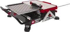 Porter-Cable - 7" Blade Diam, Tile Saw - 3,600 RPM, 16" Table Depth x 26" Table Width, 20 Volts, 5/8" Arbor - Caliber Tooling