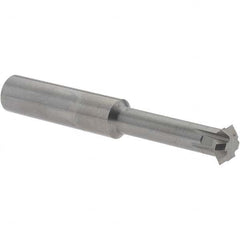 Accupro - 3/8° 3/8" Cut Diam, 1/8" Cut Width, 3/8" Shank, Solid Carbide Double-Angle Cutter - Caliber Tooling