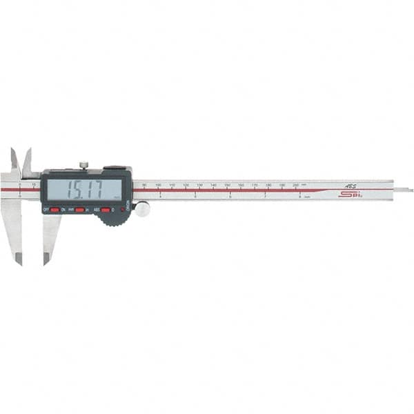 SPI - 0 to 200mm Range, 0.01mm Resolution, Electronic Caliper - Stainless Steel with 50mm Stainless Steel Jaws, 0.03mm Accuracy, Micro USB Output - Caliber Tooling