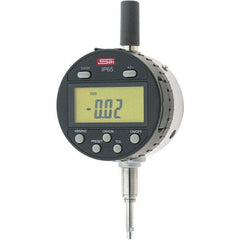 SPI - 0 to 1/2" Range, 0.0005" Graduation, Electronic Drop Inidicator - Flat & Lug Back, 0.0008" Accuracy, Digital Display, Inch & Metric - Caliber Tooling