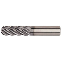 Kennametal - 3/4", 6 Flute, Single End, Solid Carbide, 0.12" Corner Radius End Mill - 4-1/2" OAL, 38° Helix, Right Hand Flute, 2" LOC, Right Hand Cut - Caliber Tooling