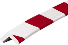 PRO-SAFE - 39" Long, Polyurethane Foam Type E Corner Guard - Red/White, 1" High x 2" Wide Side - Caliber Tooling