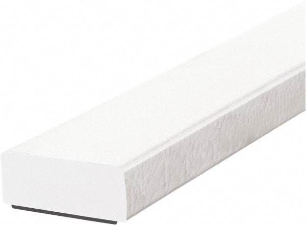 PRO-SAFE - 39" Long, Polyurethane Foam Type D Surface Guard - White, 1" High x 2" Wide Side - Caliber Tooling