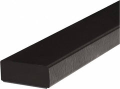 PRO-SAFE - 39" Long, Polyurethane Foam Type D Surface Guard - Black, 1" High x 2" Wide Side - Caliber Tooling