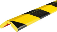 PRO-SAFE - 197" Long, Polyurethane Foam Type W Bumper Guard - Black/Yellow, 1" High x 2" Wide Side - Caliber Tooling