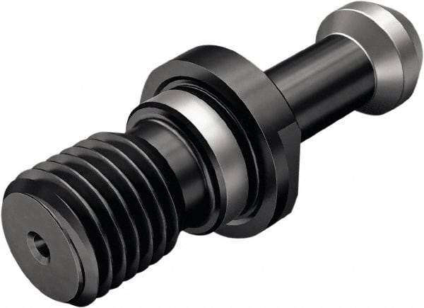 Seco - BT40 Taper, M16x2 Thread, 0° Angle Radius, Standard Retention Knob - 2.362" OAL, 0.591" Knob Diam, 1.378" from Knob to Flange, Through Coolant - Exact Industrial Supply