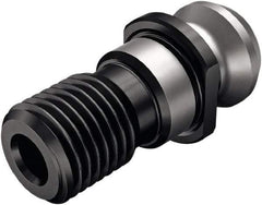 Seco - CAT50 Taper, M24x3 Thread, 45° Angle Radius, Standard Retention Knob - 2.579" OAL, 1.142" Knob Diam, 1" from Knob to Flange, Through Coolant - Exact Industrial Supply