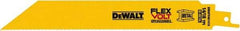 DeWALT - 8" Long x 1" Thick, Bi-Metal Reciprocating Saw Blade - Straight Profile, 14 to 18 TPI, Toothed Edge, Tang Shank - Caliber Tooling