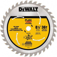 DeWALT - 8-1/4" Diam, 15.88mm Arbor Hole Diam, 36 Tooth Wet & Dry Cut Saw Blade - Steel, Smooth Action, Standard Round Arbor - Caliber Tooling