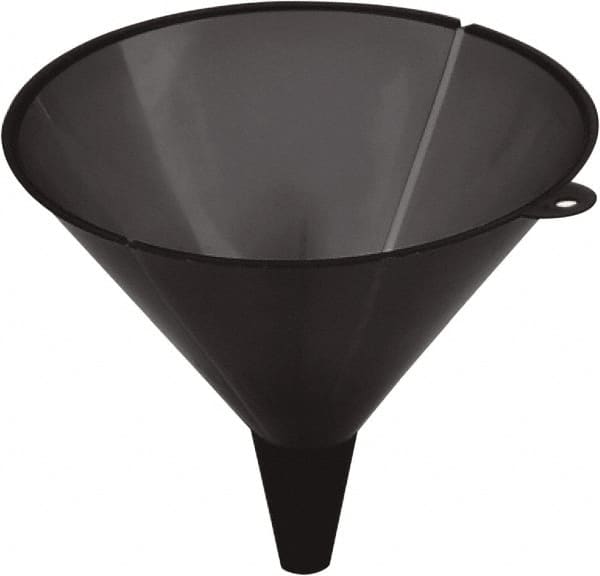 lumax - 48 oz Capacity Plastic Funnel - 8" Mouth OD, 3/4" Tip OD, 2-1/4" Straight Spout, Black - Caliber Tooling