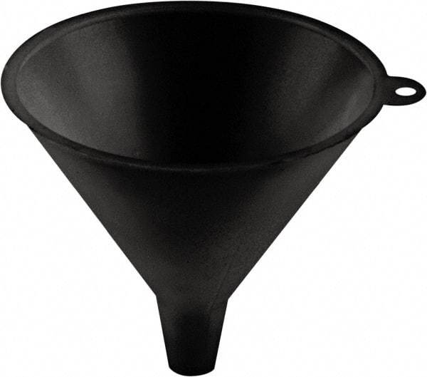 lumax - 16 oz Capacity Plastic Funnel - 5-1/4" Mouth OD, 3/4" Tip OD, 1-1/4" Straight Spout, Black - Caliber Tooling