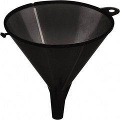 lumax - 8 oz Capacity Plastic Funnel - 4-1/2" Mouth OD, 1/2" Tip OD, 1-1/2" Straight Spout, Black - Caliber Tooling