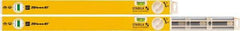 Stabila - 2 Vial, 41" Long, Aluminum Expandable Level - Yellow, 2" Wide, (1) Level & (1) Plumb Vials - Caliber Tooling