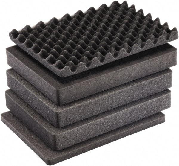 Pelican Products, Inc. - Tool Box Foam Foam Set - 14-1/2" Wide x 9-1/4" Deep x 22-5/8" High, Black, For Pelican Case 1535 - Caliber Tooling