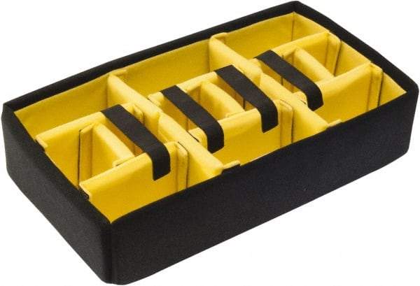 Pelican Products, Inc. - Tool Box Foam Divider Set - 13-1/4" Wide x 7-1/8" Deep x 19-3/4" High, Black/Yellow, For Pelican Case 1485 - Caliber Tooling