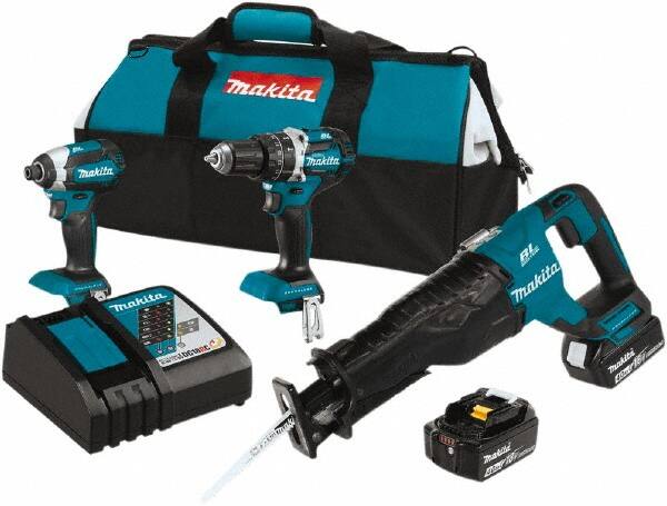 Makita - 18 Volt Cordless Tool Combination Kit - Includes Hammer Drill, Impact Driver & Circular Saw, Lithium-Ion Battery Included - Caliber Tooling