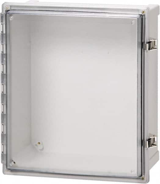 Fibox - Polycarbonate Standard Enclosure Hinge Cover - NEMA 4, 4X, 6, 6P, 12, 13, 10" Wide x 10" High x 6" Deep, Impact, Moisture & Corrosion Resistant, Dirt-tight & Dust-tight - Caliber Tooling