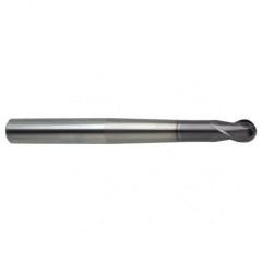 2mm Dia. - 80mm OAL 2 FL 30 Helix Firex Carbide Ball Nose End Mill - Caliber Tooling