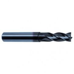 1/4 Dia. x 3 Overall Length 4-Flute Square End Solid Carbide SE End Mill-Round Shank-Center Cut-Super-A - Caliber Tooling