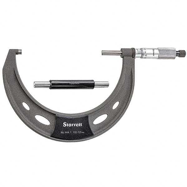 Starrett - Mechanical Outside Micrometers Minimum Measurement (mm): 100.00 Maximum Measurement (mm): 125.00 - Caliber Tooling