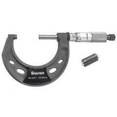 Starrett - Mechanical Outside Micrometers Minimum Measurement (mm): 25.00 Maximum Measurement (mm): 50.00 - Caliber Tooling