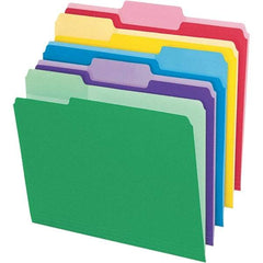 Pendaflex - 11-5/8 x 9-1/2", Letter Size, Assorted Colors, File Folders with Top Tab - 11 Point Stock, Assorted Tab Cut Location - Caliber Tooling