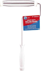 Premier Paint Roller - 9" Wide x 13" Long Heavy-Duty Birdcage Frame - Steel Frame, Plastic Handle - Caliber Tooling