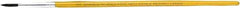 Premier Paint Roller - #6 Bristle Artist's Paint Brush - 3/8" Wide, 3/4" Bristle Length, 8-1/4" Wood Handle - Caliber Tooling