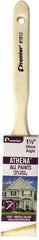 Premier Paint Roller - 1-1/2" Angled Polyester/Natural Angular Brush - 2-1/4" Bristle Length, 6-3/4" Wood Sash Handle - Caliber Tooling