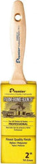 Premier Paint Roller - 2" Flat Nylon/Polyester General Purpose Paint Brush - 2-3/4" Bristle Length, 5-1/4" Wood Beavertail Handle - Caliber Tooling