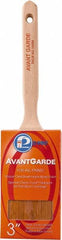 Premier Paint Roller - 3" Oval Polyester Sash Brush - 3-1/4" Bristle Length, 7-3/4" Wood Sash Handle - Caliber Tooling