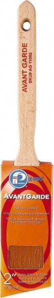 Premier Paint Roller - 2" Oval/Angle Polyester Sash Brush - 2-3/4" Bristle Length, 7" Wood Sash Handle - Caliber Tooling