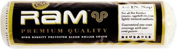 Premier Paint Roller - 1/2" Nap, 9" Wide Paint Roller Cover - Semi-Rough Texture, Polyester - Caliber Tooling