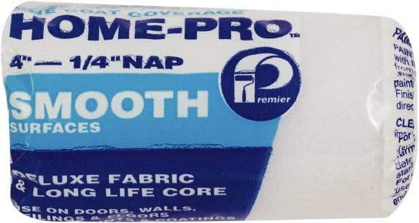 Premier Paint Roller - 1/4" Nap, 4" Wide Paint Roller Cover - Smooth Texture, Polyester - Caliber Tooling