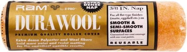 Premier Paint Roller - 3/8" Nap, 9" Wide Paint Roller Cover - Semi-Smooth Texture, Polyester - Caliber Tooling