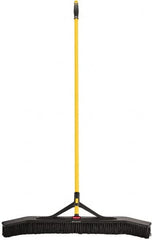 Rubbermaid - 36" Medium Duty Synthetic Push Broom - 3" Bristle Length, Foam Block, Threaded Handle Connection, Handle Included - Caliber Tooling