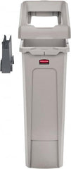 Rubbermaid - Square Lid for Use with 23 Gal Rectangular Recycle Containers - Gray, Polypropylene, For Slim Jim Trash Cans - Caliber Tooling