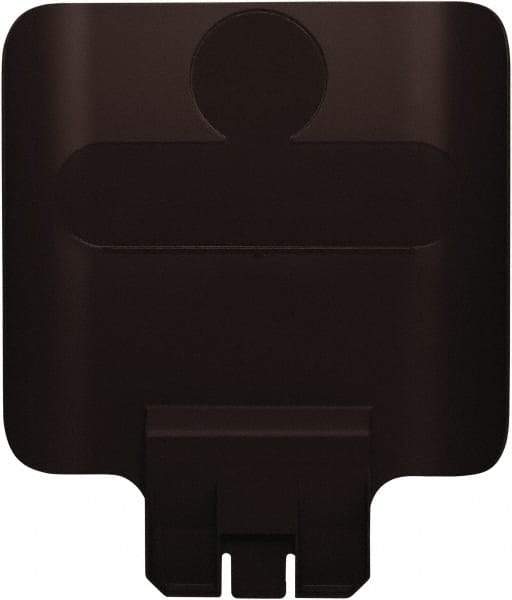 Rubbermaid - Square Lid for Use with 23 Gal Rectangular Recycle Containers - Brown, Polypropylene, For Slim Jim Trash Cans - Caliber Tooling