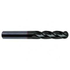 7/16" Dia. - 4-1/2" OAL - 30 Helix Super-A CBD Ball Nose EM - 4 FL - Caliber Tooling